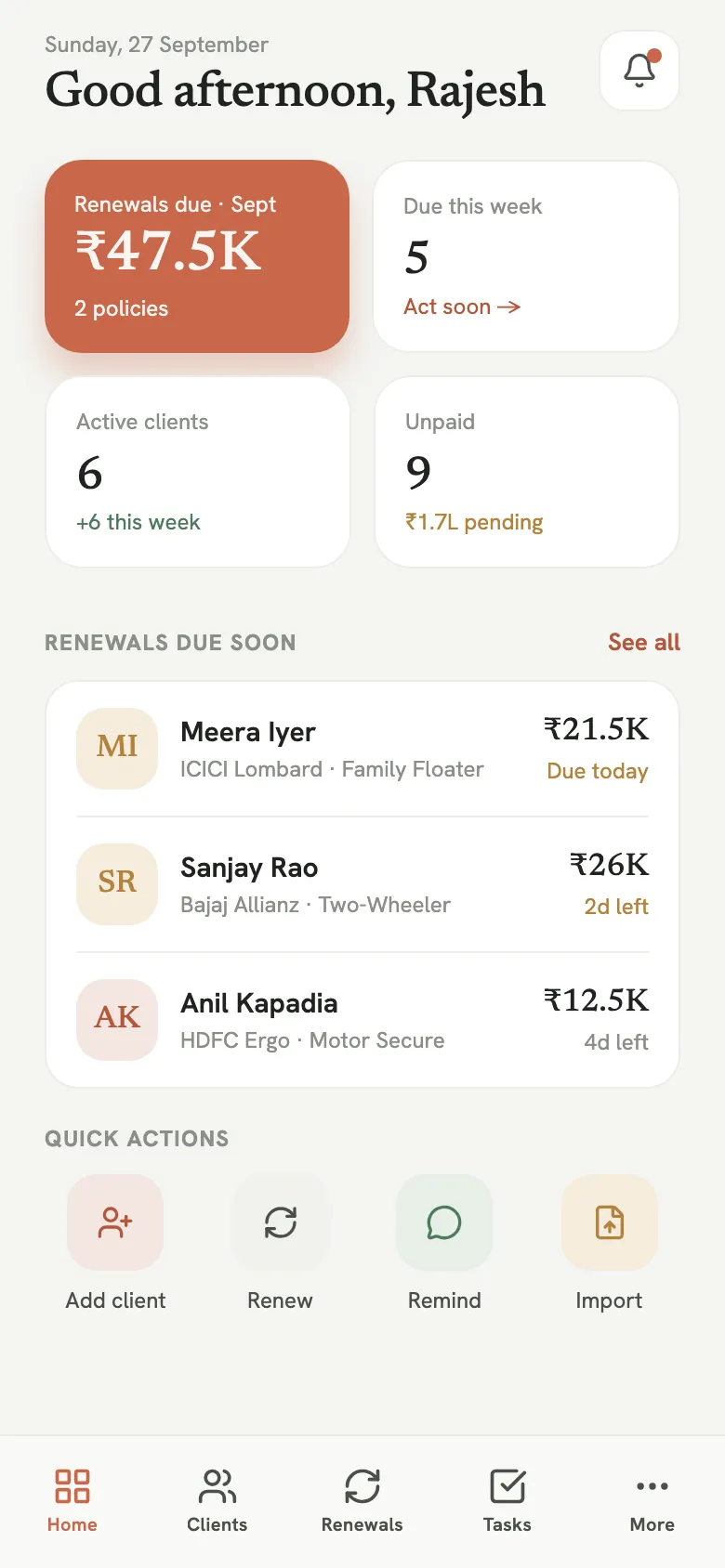 Shree Insurance home page