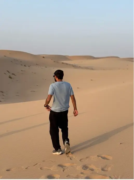 Walking into the dunes