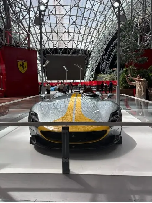 A Ferrari on display