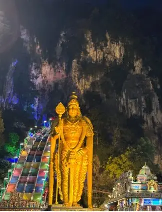 Batu Caves at night