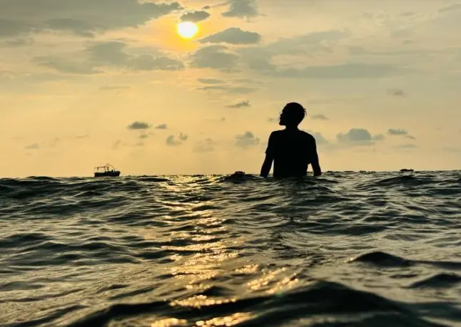 Sunset swim